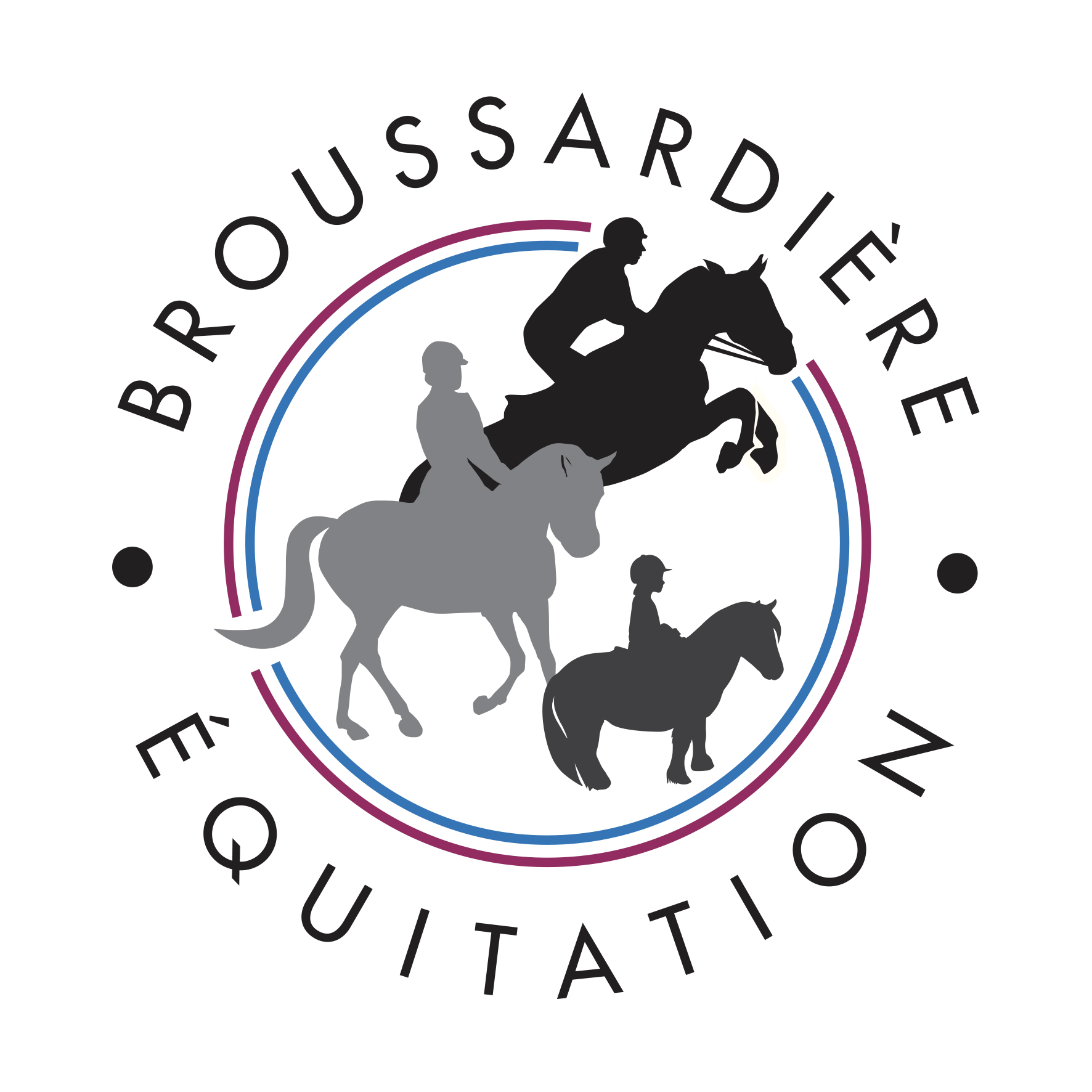 logotype personnalisé réalisé pour le centre Équestre "Broussardiere équitation"